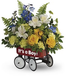 Sweet Little Wagon Bouquet - Boy 